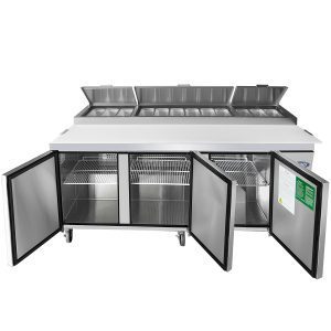 MPF8203GR — 93″ Refrigerated Pizza Prep. Table