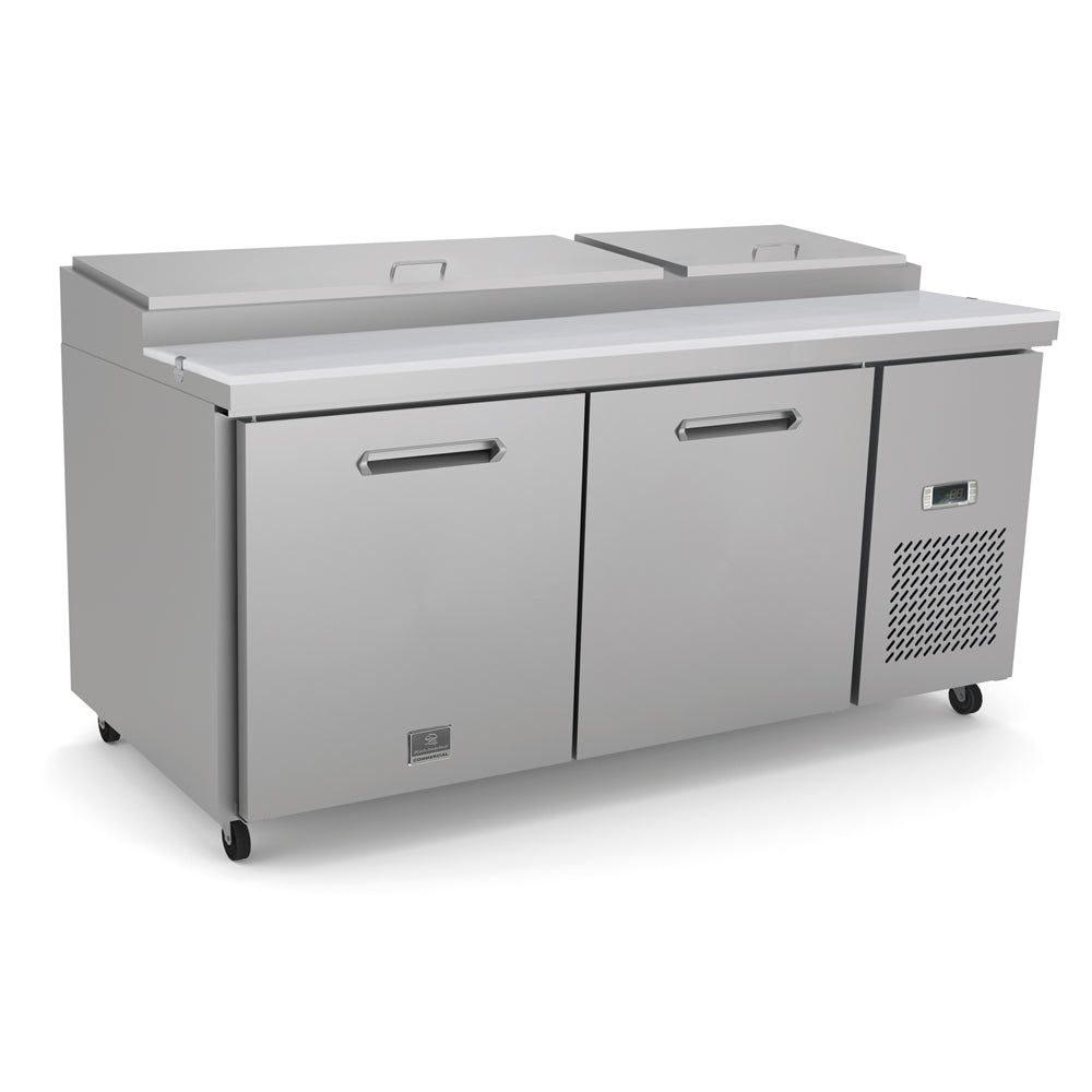 Kelvinator Refrigeration Equipment 2-Door Pizza Prep Table 71" Long 9-1/3 Pan