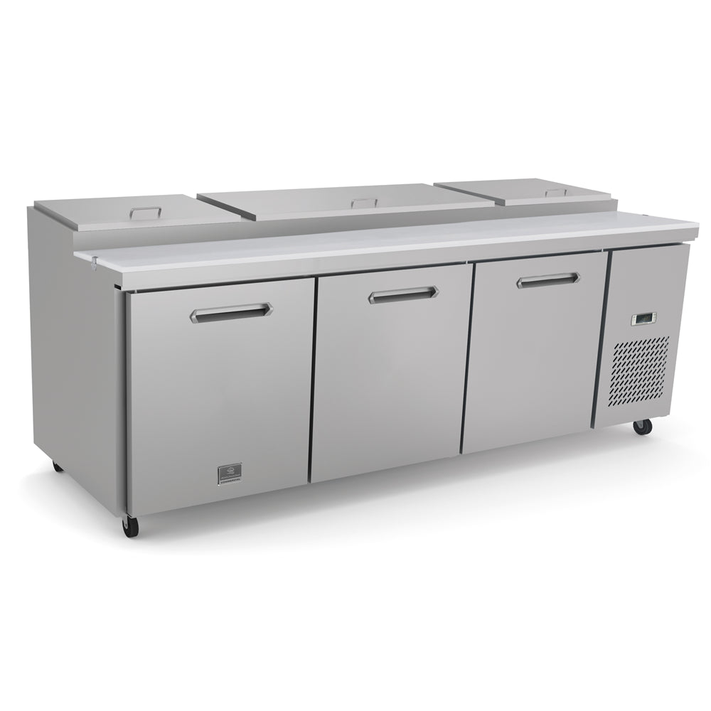 Kelvinator Refrigeration Equipment 3-Door Pizza Prep Table 94" Long 12-1/3 Pan