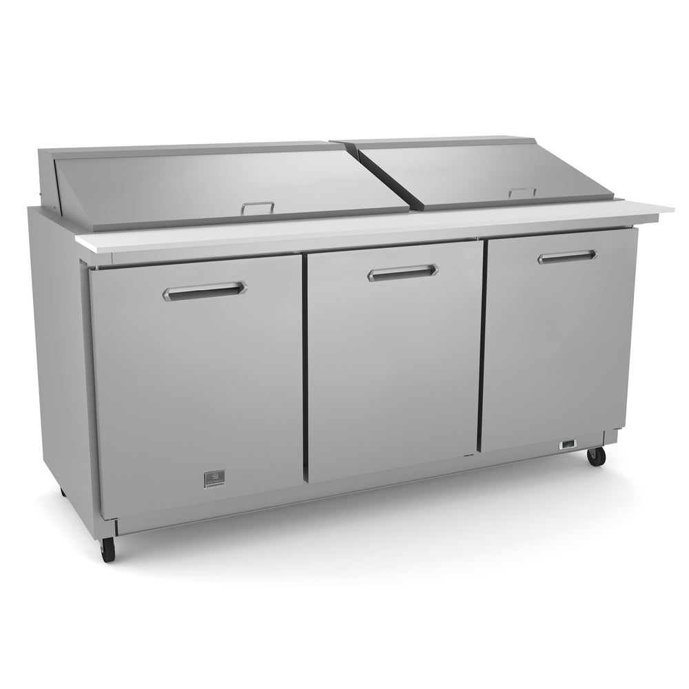 Kelvinator Refrigeration Equipment 3-Door Mega Top Prep 72" Long 30-1/6 Pan