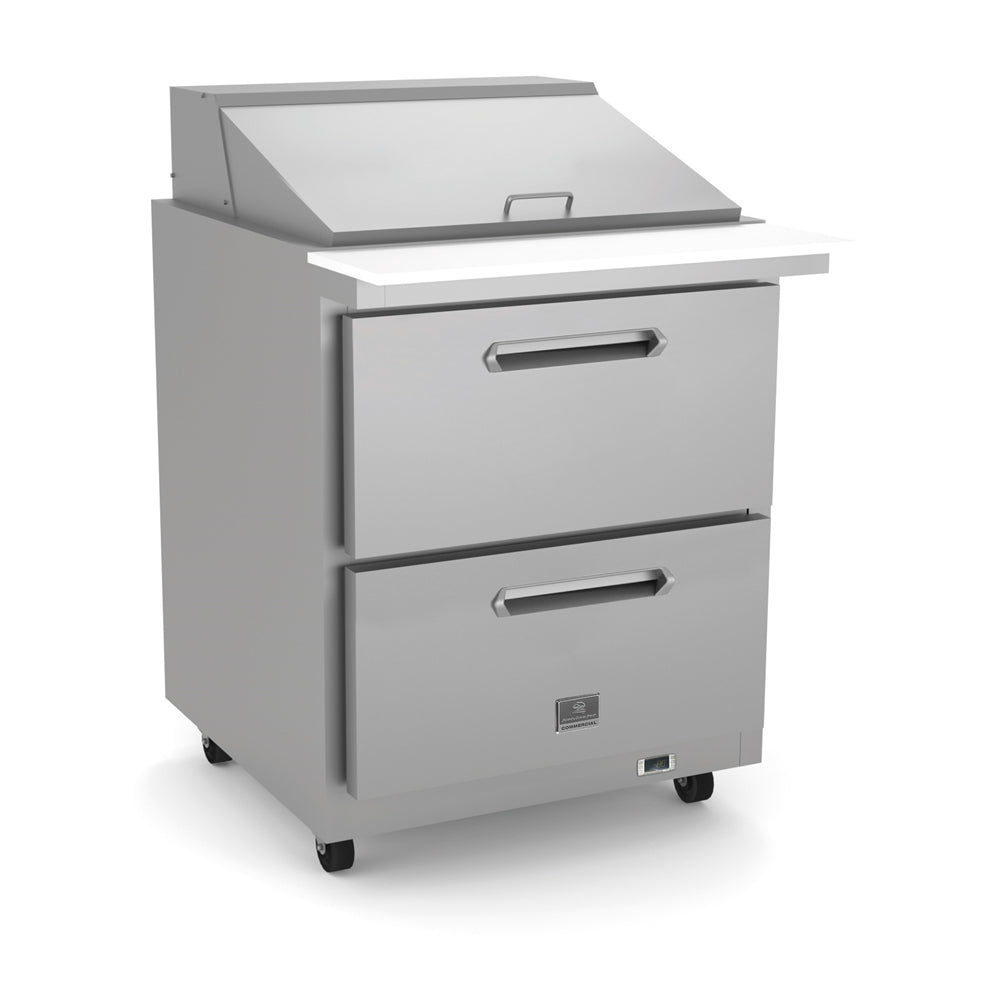Kelvinator Refrigeration Equipment 2-Drawer Mega Top Prep Table 29" Long 9-1/6 3-1/9 Pan