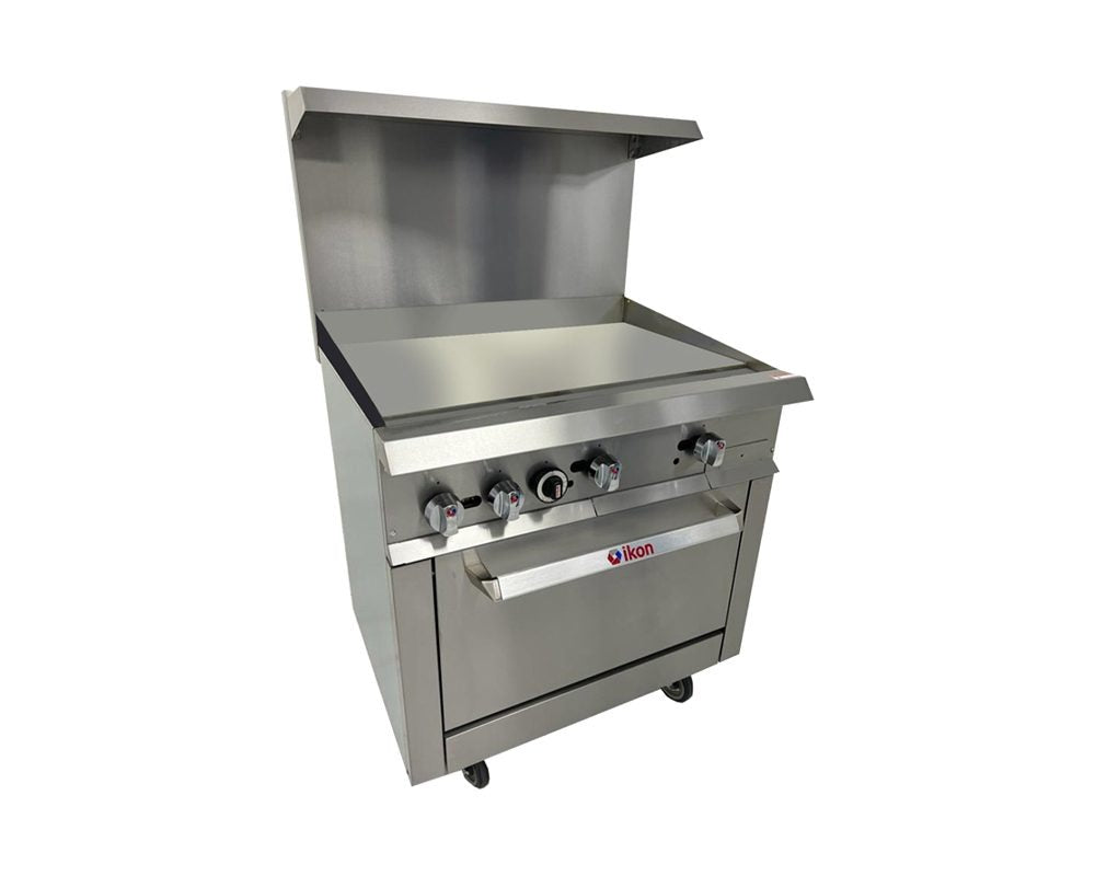 IKON IR-36MG-36 Gas Range – 36” Manual Control with Full Griddle Plate and Oven, NG/LP
