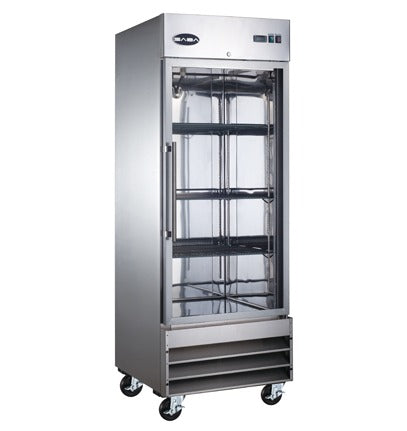 Saba Corpusa ST-23RG Glass Door Reach-In Refrigerator, Stainless Steel (1-Door)