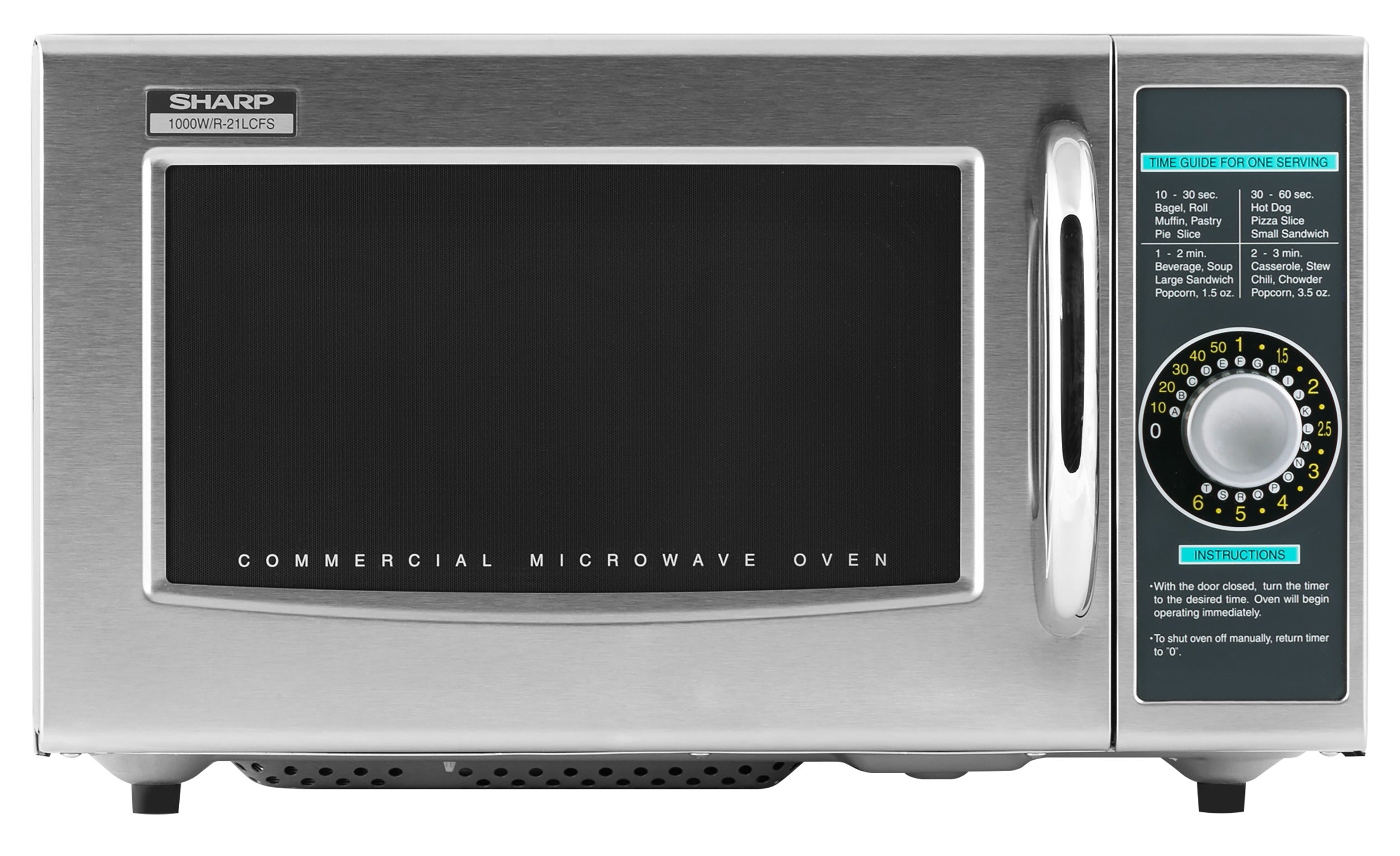Sharp Medium-Duty Commercial Microwave Oven With 1000 Watts (R21LCFS)
