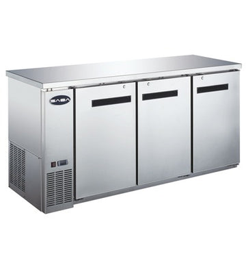Saba Stainless Steel Back Bar Cooler 72’’ – Commercial Refrigerated Unit SBB-24-72SS