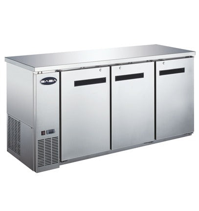 Saba Stainless Steel Back Bar Cooler 72’’ – Commercial Refrigerated Unit SBB-24-72SS