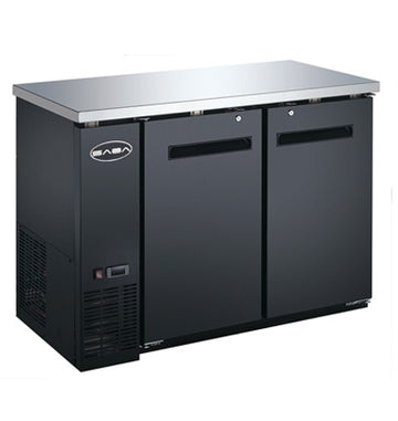 Saba SBB-24-60B Solid Door Back Bar Cooler – 60" Refrigerated Unit with Digital Temperature Control