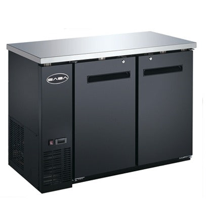 Saba SBB-24-60B Solid Door Back Bar Cooler – 60" Refrigerated Unit with Digital Temperature Control