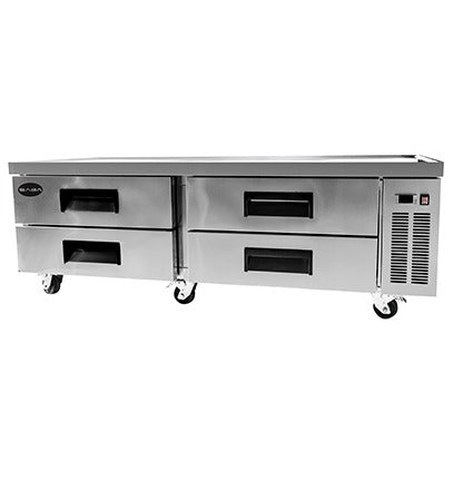 Saba SCB-72 Four Drawer Chef Base Refrigerator – 47 Cu.Ft Commercial Stainless Steel Unit