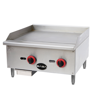SABA MG-24 Gas Griddle – 24", 60,000 BTU, Stainless Steel, Natural Gas/Propane
