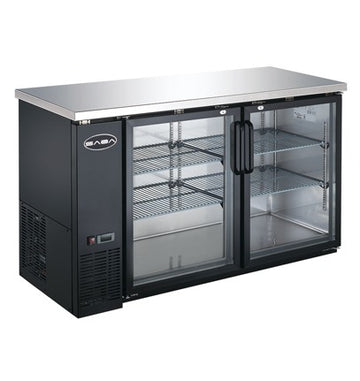Saba SBB-24-60G Glass Door Back Bar Cooler – 60" Refrigerated Display Unit with LED Lighting