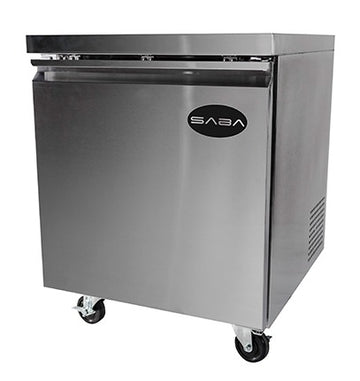 Saba SUC-27R Under-Counter Refrigerator – 6.3 Cu.Ft Stainless Steel Commercial Unit