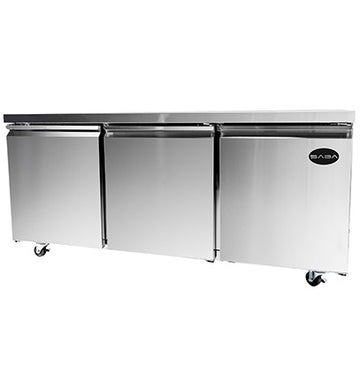 Saba SUC-72R Under-Counter Refrigerator – 15.5 Cu.Ft Stainless Steel Commercial Unit