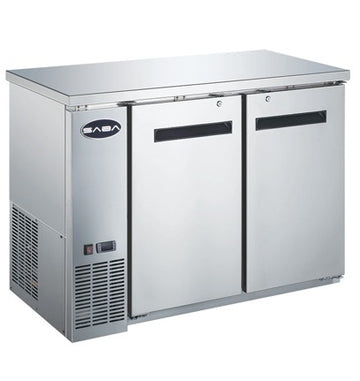Saba SBB-24-48SS Stainless Steel Back Bar Cooler – 48" Refrigerated Unit with Digital Temperature Control