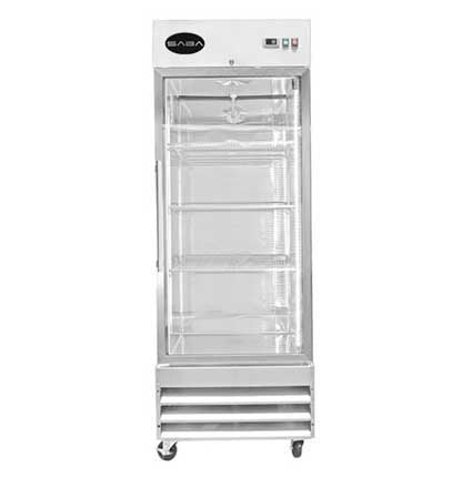 Saba Corpusa ST-23RG Glass Door Reach-In Refrigerator, Stainless Steel (1-Door)