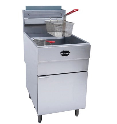 SABA GF85-P Gas Floor Fryer – 150,000 BTU, Propane, Stainless Steel, Thermostatic Control