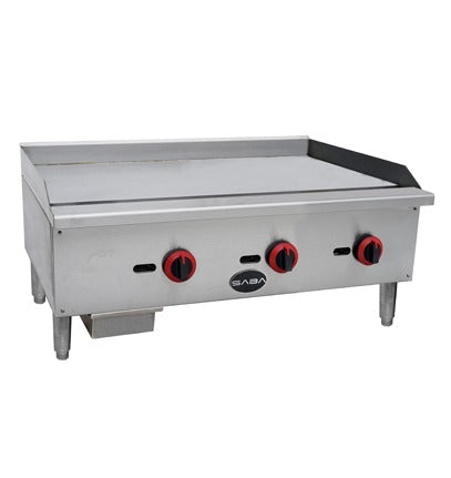 SABA MG-36 Gas Griddle – 36", 90,000 BTU, Stainless Steel, Natural Gas/Propane