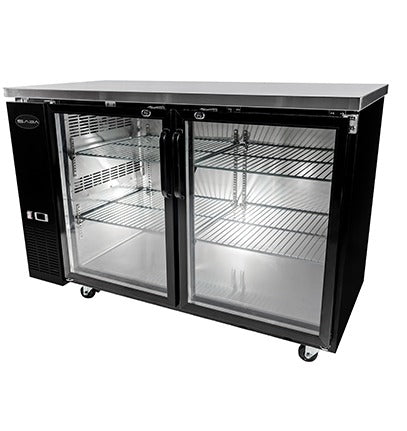 Saba SBB-24-60G Glass Door Back Bar Cooler – 60" Refrigerated Display Unit with LED Lighting