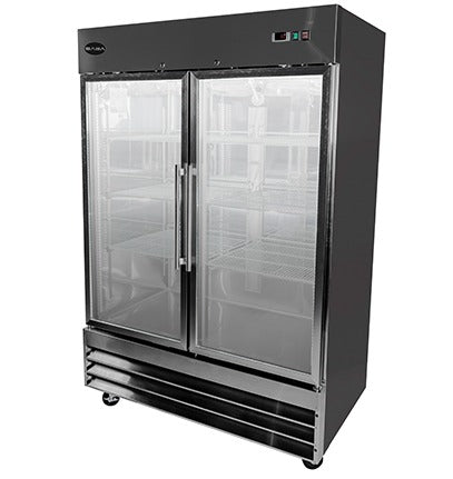 Saba Corpusa ST-47RG Glass Door Reach-In Refrigerator, Stainless Steel (2-Door)