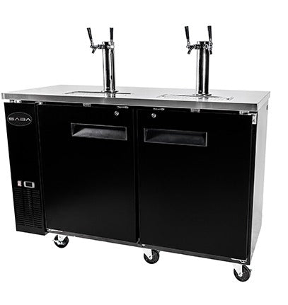 Saba SDD-24-60 Direct Draw Beer Dispenser – 60" Commercial Stainless Steel Draft Beer Cooler