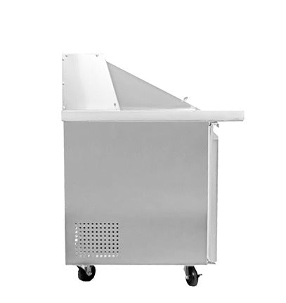 Saba Corpusa SPS-72-30M Mega-Top Sandwich/Salad Prep Table – 72-3/8" Stainless Steel Station with 30 Pans & 15.5 Cu. Ft. Storage