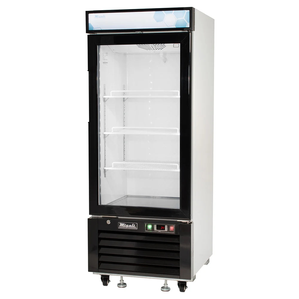 Migali C-10RM-HC 24 1/4" Competitor Series® One Section Glass Door Merchandiser - (1) Right Hinge Door, White, 115v