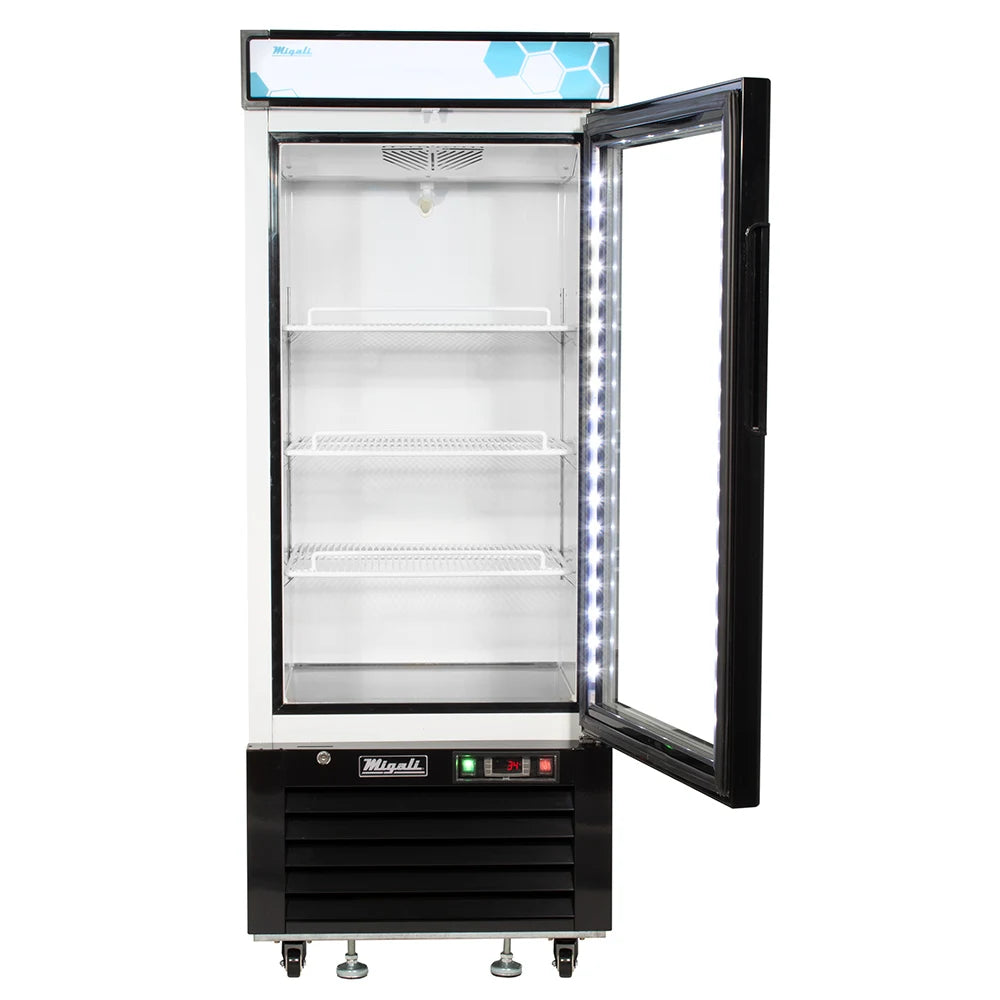 Migali C-10RM-HC 24 1/4" Competitor Series® One Section Glass Door Merchandiser - (1) Right Hinge Door, White, 115v