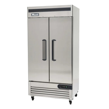 Migali C-2RB-35-HC 39 1/2" Two Section Reach In Refrigerator, (2) Left/Right Hinge Solid Doors, 115v