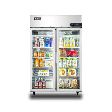 Migali C-2RG-HC 51 7/10" Competitor Series® Two Section Reach In Refrigerator, (2) Left/Right Hinge Glass Doors, 115