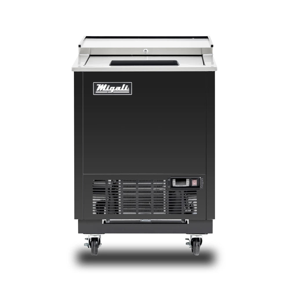 Migali C-GF25-HC 1 Section Competitor Series® Glass Chiller w/ 73 Mug Capacity - Black, 115v