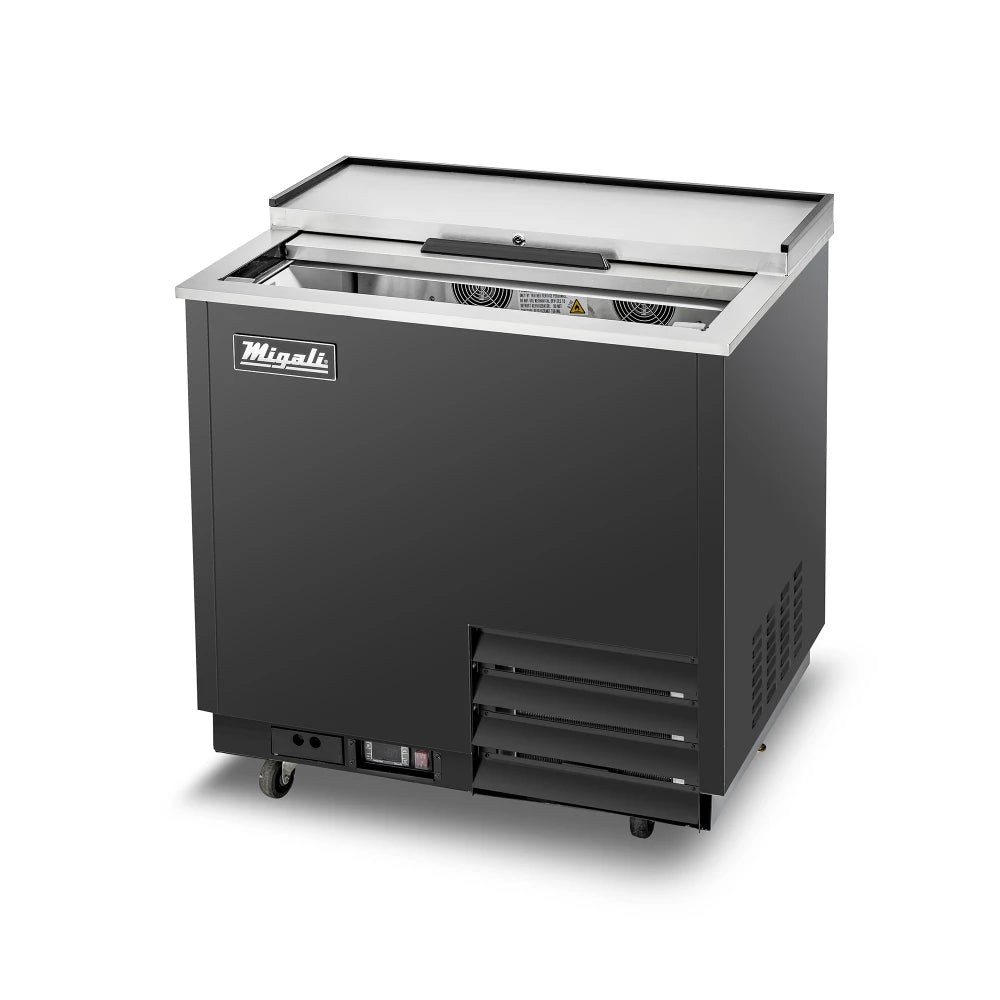 Migali C-GF36-HC 1 Section Competitor Series® Glass Chiller w/ 153 Mug Capacity - Black, 115v