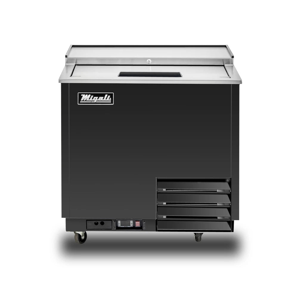 Migali C-GF36-HC 1 Section Competitor Series® Glass Chiller w/ 153 Mug Capacity - Black, 115v