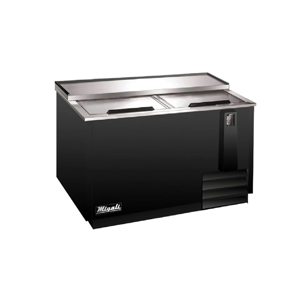 Migali C-HBC50-HC 50" Forced Air Bottle Cooler - Holds (396) 12 oz Bottles, Lid Locks, 115v