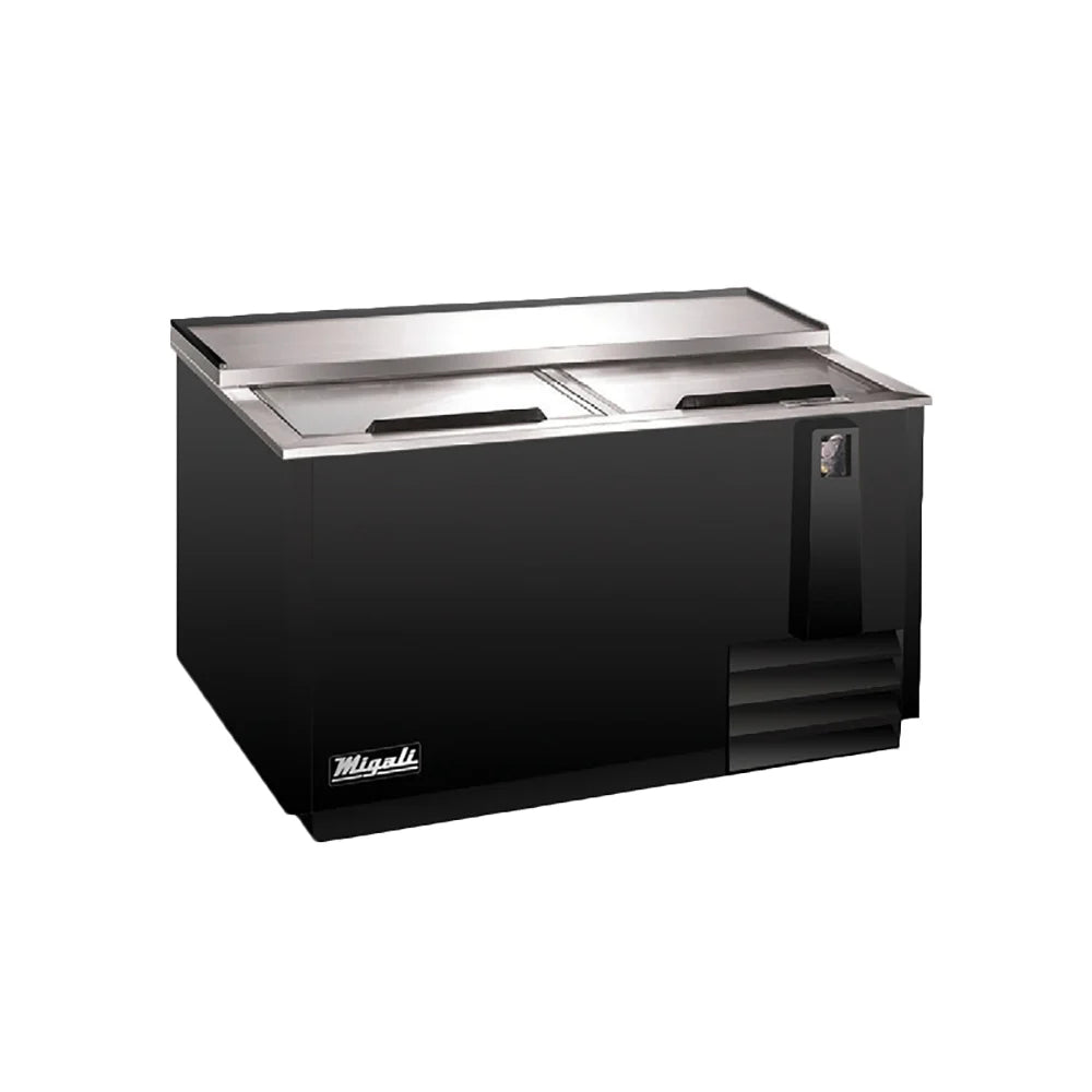 Migali C-HBC65-HC 65" Forced Air Bottle Cooler - Holds (576) 12 oz Bottles, Lid Locks, 115v