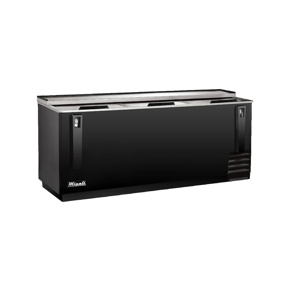 Migali C-HBC95-HC 95" Forced Air Bottle Cooler - Holds (900) 12 oz Bottles, Lid Locks, 115v