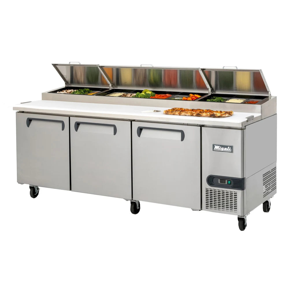 Migali C-PP93-HC 93" Competitor Series® Pizza Prep Table w/ Refrigerated Base, 115v