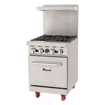 Migali C-RO4B-LP 24" 4 Burner Gas Range w/ Standard Oven, Liquid Propane