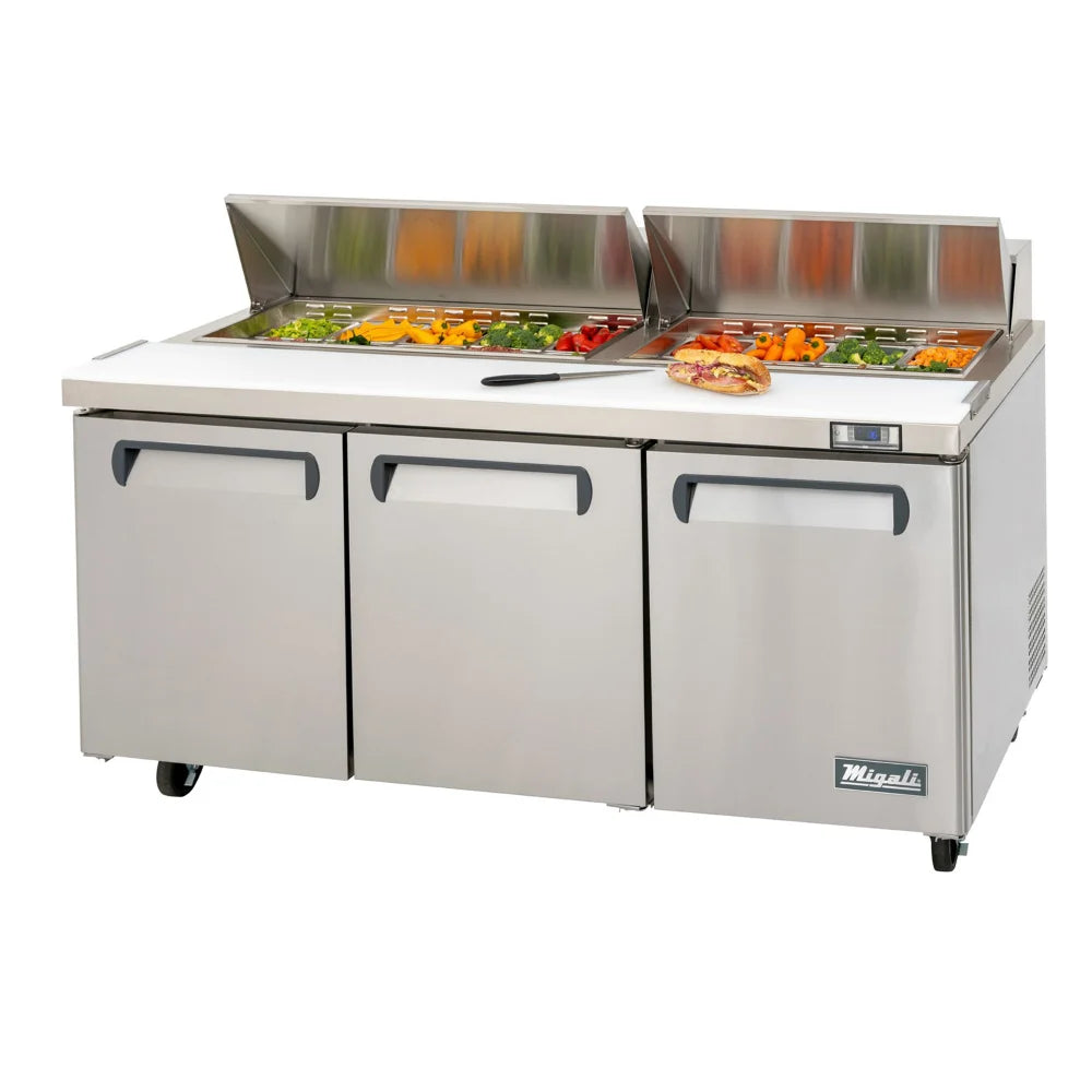 Migali C-SP72-18-HC 72 7/10" Competitor Series® Sandwich/Salad Prep Table w/ Refrigerated Base, 115v