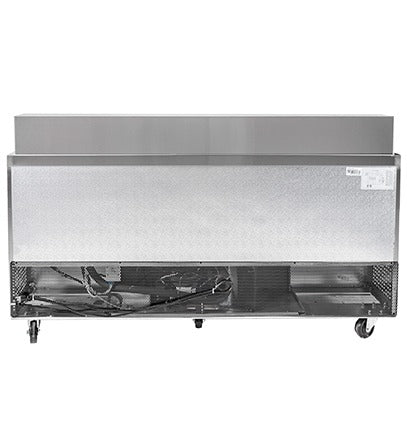 Saba Corpusa SPS-72-18 Refrigerated Food Prep Table – 70-3/8" Stainless Steel Sandwich / Salad Station with 18 Pans & 15.5 Cu. Ft. Storage