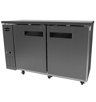 Saba SBB-24-48SS Stainless Steel Back Bar Cooler – 48" Refrigerated Unit with Digital Temperature Control