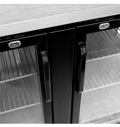 Saba SBB-27-69G Glass Door Back Bar Cooler – 69" Commercial Refrigerated Display Unit