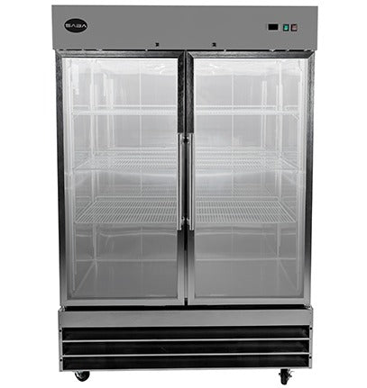 Saba Corpusa ST-47RG Glass Door Reach-In Refrigerator, Stainless Steel (2-Door)