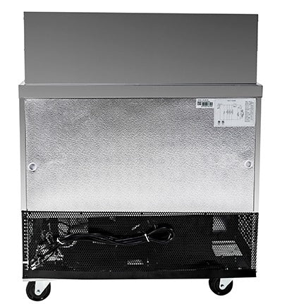 Saba Corpusa SPS-36-15M Mega-Top Sandwich/Salad Prep Table – 36-1/4" Stainless Steel Station with 15 Pans & 7.8 Cu. Ft. Storage