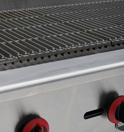 SABA CB-48 Gas Radiant Charbroiler – 48", 6 Burners, 20,000 BTU Each, Stainless Steel, Natural Gas/Propane