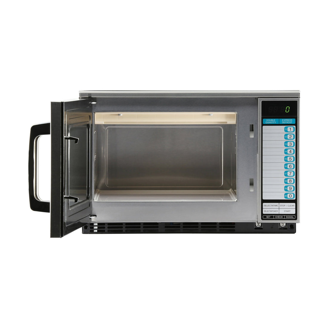 Sharp R25JTF Heavy-Duty Commercial Microwave – 2100W, 0.7 Cu. Ft., 20 Memories, Stainless Steel