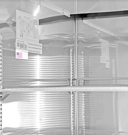 Saba Corpusa ST-47RG Glass Door Reach-In Refrigerator, 47 Cu. Ft. Stainless Steel (2-Door)