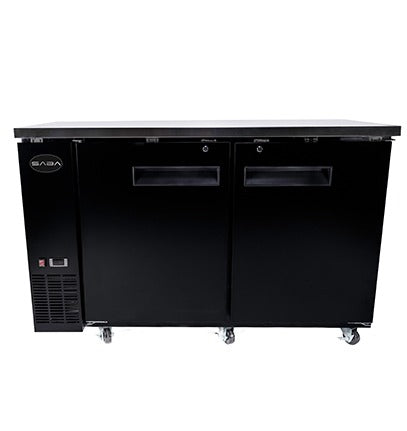Saba SBB-24-60B Solid Door Back Bar Cooler – 60" Refrigerated Unit with Digital Temperature Control