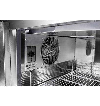 Saba Corpusa SSP-44-6 Pizza Prep Table – Stainless Steel, 13.8 Cu. Ft., Analog Temperature Control, Self-Closing Door