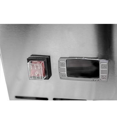 Saba SBB-24-48GSS Glass Door Back Bar Cooler – 48" Stainless Steel Refrigerated Display Cooler with Digital Temperature Control