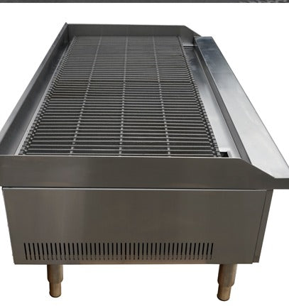 SABA CB-48 Gas Radiant Charbroiler – 48", 6 Burners, 20,000 BTU Each, Stainless Steel, Natural Gas/Propane